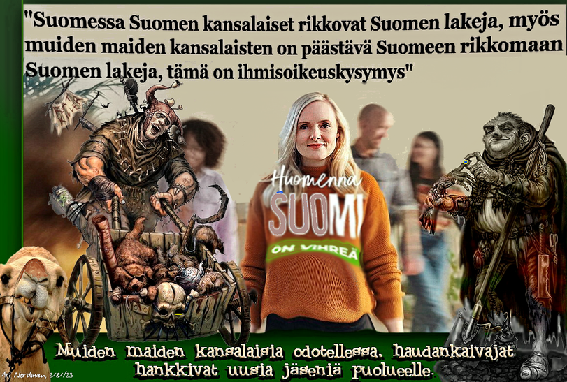 Ohisalo. Vihreät. Lain rikkojat. Ulosajo. Ilmastonmuutos.