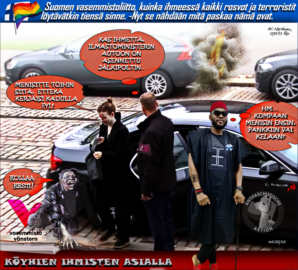 Vasemmistoliitto-Antifa-Li Andersson-Vihervasemmisto-Rikollista toimintaa